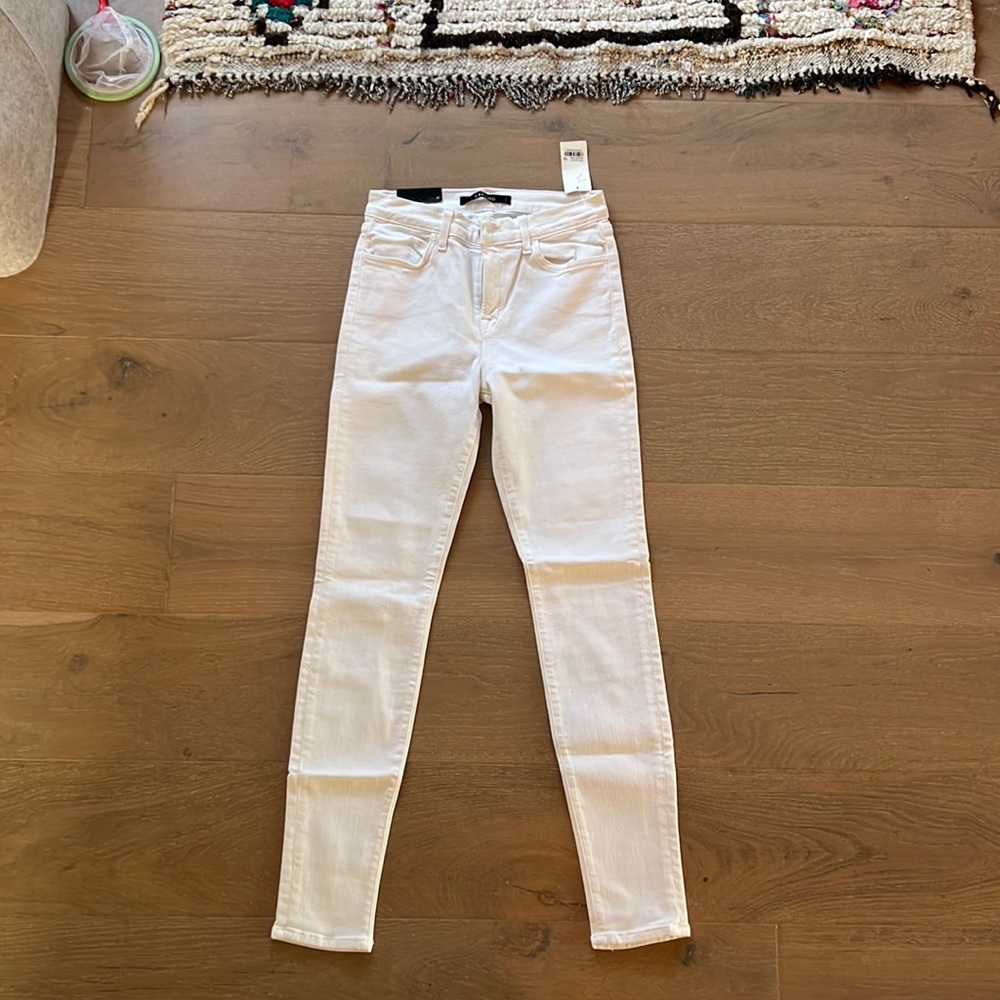 J brand Maria high rise skinny leg jeans blanc color
